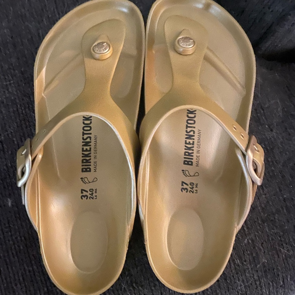 Birkenstock gold Sandals with Contoured Footbed EVA